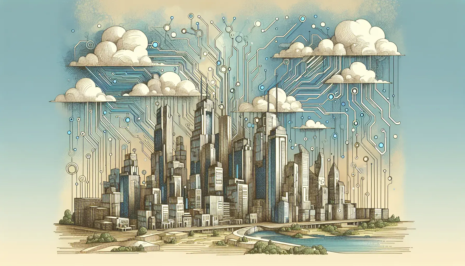 A symbolic representation of technological growth and innovation.